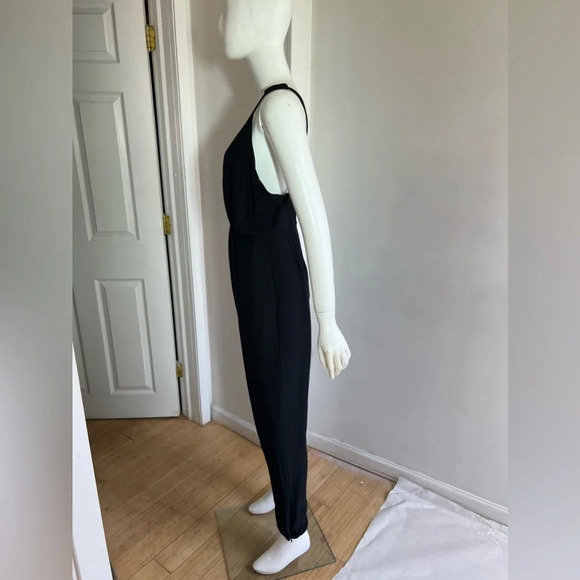 C/MEO Collective Black Low Back V-neck Sleeveless Jumpsuit Romper Size M - Picture 3 of 9